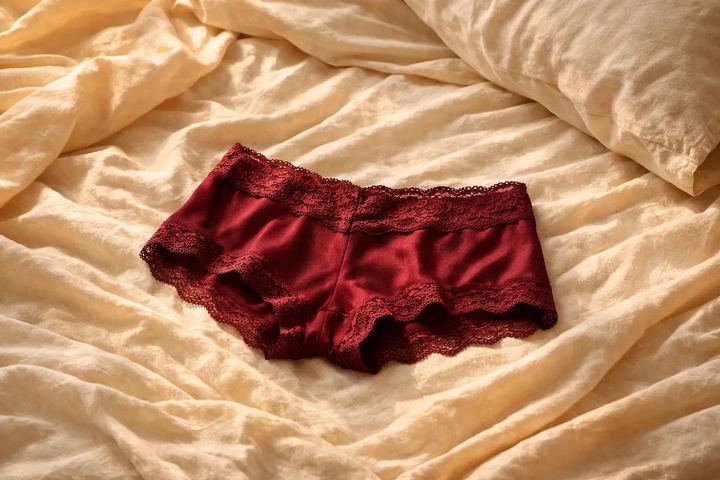 Burgundy shorties from Immy’s collection