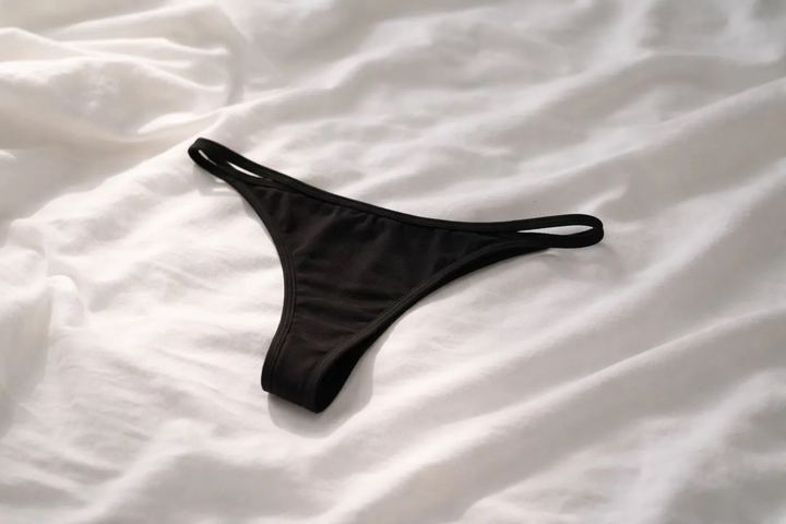Black lingerie detail